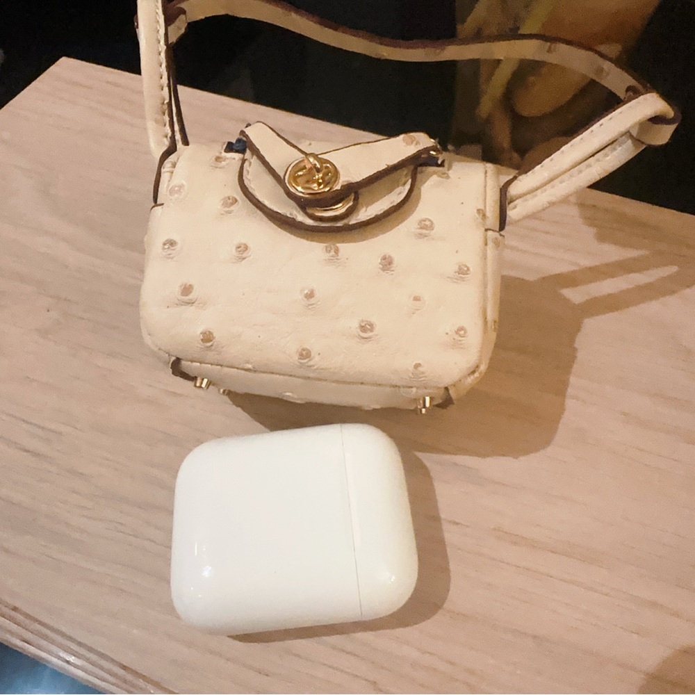 Mini OSTRICH Leather For AirPods/Bagcharm/Keys